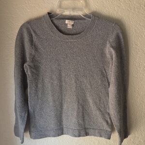 J. Crew Gray Crew Neck Sweater Classic Knit